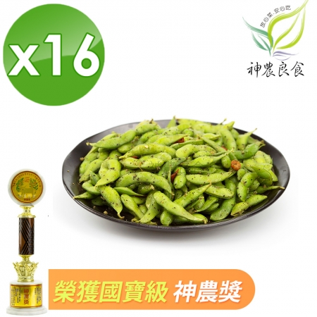 【神農良食】神農獎外銷等級黑胡椒毛豆莢（400g/包）x16包