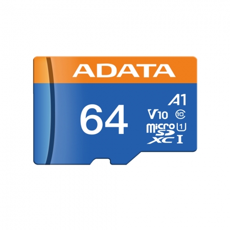 ADATA 威剛 Premier 64G microSD A1 UHS-I C10 U1 記憶卡 附轉卡（ADC10-64G）