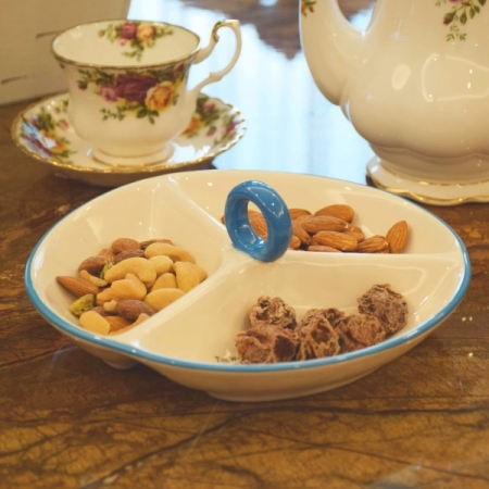 【PETER RABBIT 比得兔】比得兔陶瓷三格點心盤