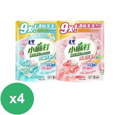 毛寶小蘇打植萃香氛洗衣皂晶球25顆*4包