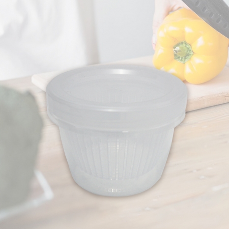 日本製NAKAYA可瀝水蔥花蒜頭保鮮盒-500ml-6入