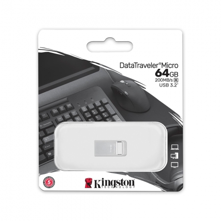金士頓 DataTraveler Micro 64G USB 3.2 金屬 隨身碟 極致輕巧（KT-DTMC3G2-64G）