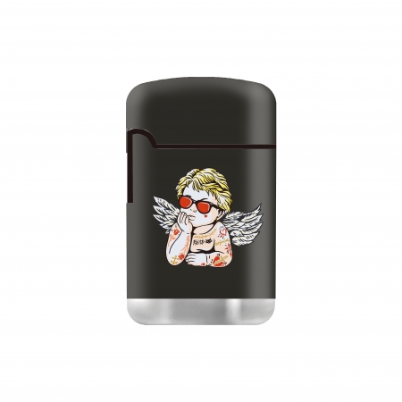 免運【ZENGAZ】強力防風防爆藍焰直火打火機   Cool Angel-black | 酷天使-黑