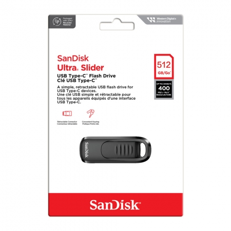 SanDisk Ultra Slider CZ480 512G USB Type-C 高速 隨身碟 400MB/s 公司貨（SD-CZ480-512G）