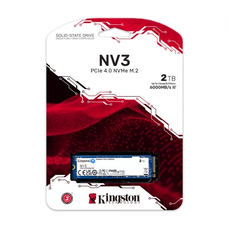 金士頓 Kingston NV3 PCIe 4.0 NVMe SSD 固態硬碟 2TB 代理商公司貨（KT-SNV3S-2TB）