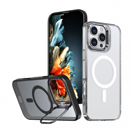 t-phox Apple 蘋果 iPhone 16系列 鏡頭支架磁吸保護殼 手機殼 保護套 雙料殼 磁吸殼 支援 MagSafe  