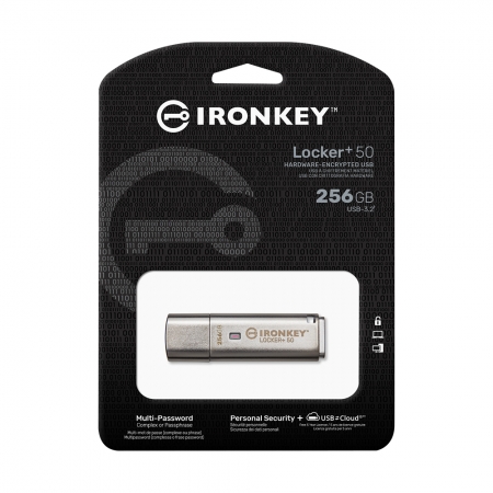 Kingston 金士頓 256G IronKey Locker＋ 50 USB 3.2 Gen 1 加密 隨身碟（KT-IKLP50-256G）