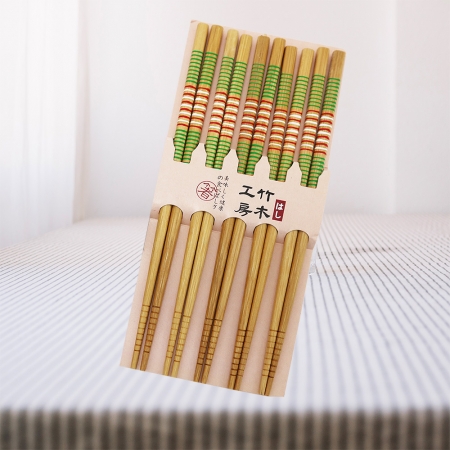 竹木工房上虹碳化竹筷-10雙入x3組