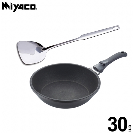 米雅可 遠紅外線陶瓷不沾平底鍋30cm（無蓋）MY-B01F300贈316不鏽鋼煎匙MY-J100010