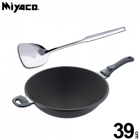 米雅可 遠紅外線陶瓷不沾炒鍋39cm（無蓋）MY-B01W390贈316不鏽鋼煎匙MY-J100010