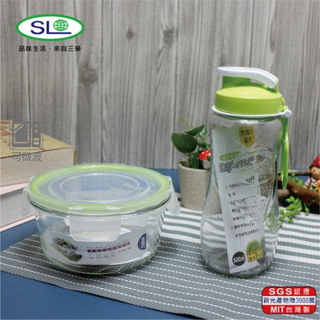 SL 玻璃禮盒組（碗700ml＋杯500ml） R-100-1＋R-300 台灣製