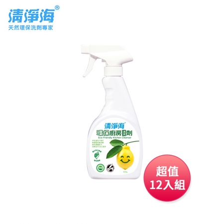 清淨海 環保廚房清潔劑（檸檬）500g超值家庭號12入組