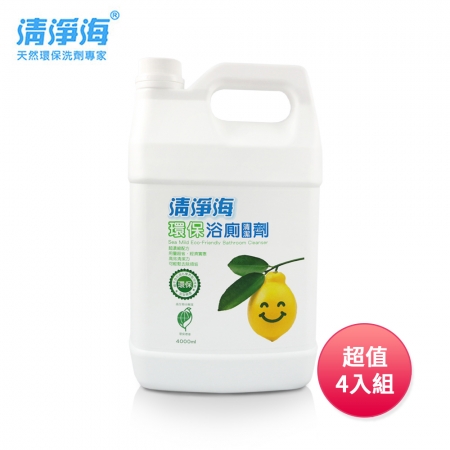清淨海 環保浴廁清潔劑4000g超值家庭號4入組