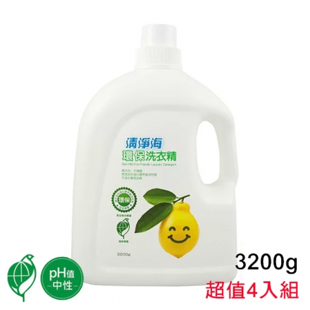 清淨海 溫和 環保洗衣精 3200g 超值4入組
