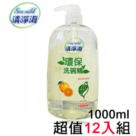 清淨海 溫和配方環保洗碗精（按壓）1000ml超值12入組
