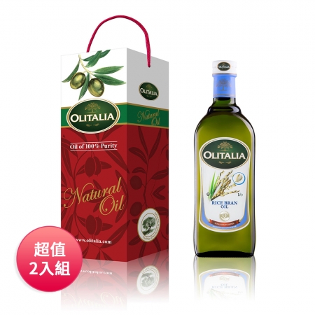 Olitalia 奧利塔 玄米油1000ml禮盒二入組