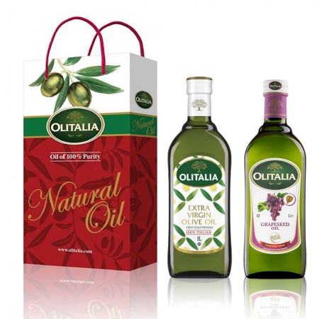 Olitalia 奧利塔 特級初榨橄欖油1000ml＋葡萄籽油1000ml禮盒組