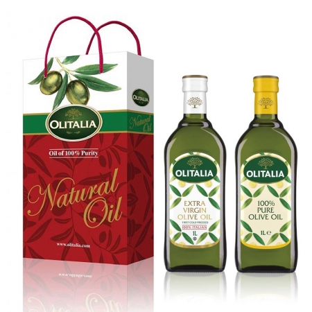 Olitalia 奧利塔 特級初榨橄欖油1000ml＋PURE純橄欖油1000ml禮盒組