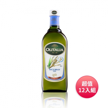 Olitalia奧利塔 玄米油1000ml（裸裝）超值家庭號12入組