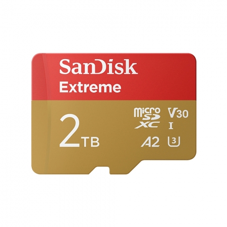 SanDisk Extreme 2TB 記憶卡 U3 V30 A2 microSD UHS-I 讀取速度240MB/s （SD-SQXAV-2TB）