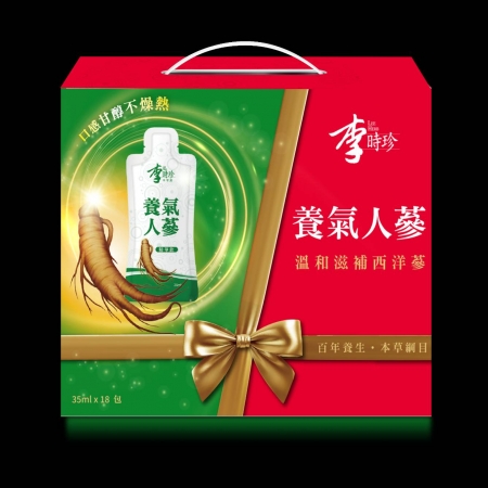 【李時珍】養氣人蔘精華飲禮盒（18包/盒）-2盒組  （限時下殺） 