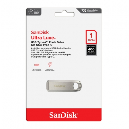 SanDisk Ultra Luxe CZ75 1TB USB Type-C 高速 金屬隨身碟 400MB/s 公司貨 （SD-CZ75-1TB）