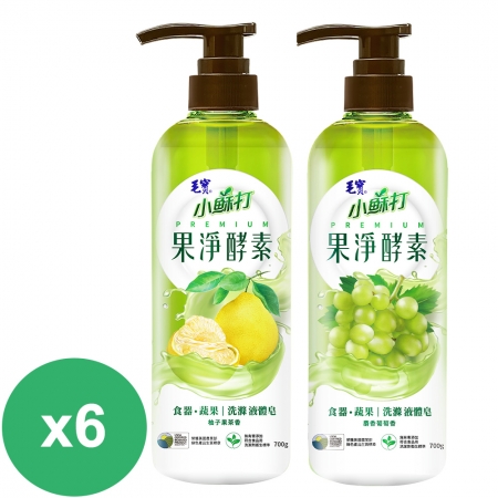 毛寶果淨酵素食器蔬果洗滌液體皂700g*6瓶
