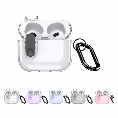 DUX DUCIS Apple 蘋果 AirPods 4 冰晶保護套 保護殼 防摔殼 透色殼 按鈕卡扣