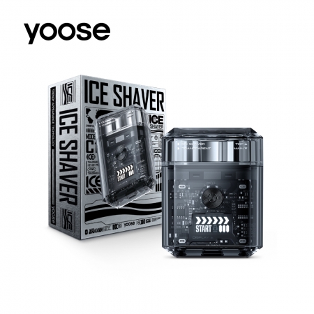 【 yoose 有色】ICE 全透明隨身電動刮鬍刀 - 透明灰
