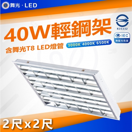 DanceLight 舞光 雙入組 40W LED輕鋼架 2尺X2尺 4管 6500K白光 辦公用燈