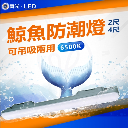 DanceLight 舞光 單入組 2尺 18W LED 鯨魚防潮燈 防潮燈座  IP66 吸吊兩用 最多可串接4組