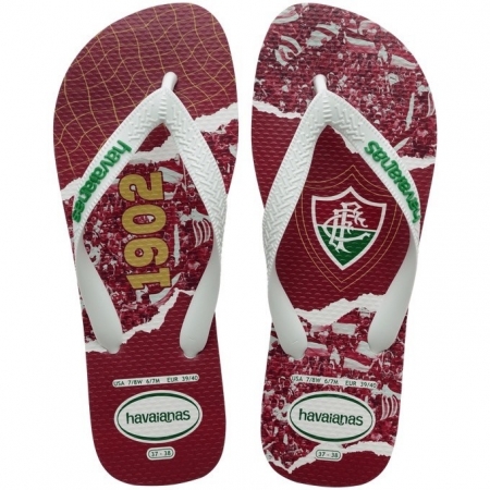【哈瓦士havaianas】 巴西 人字拖 哈瓦士 男款 Top Times Fluminense/紅富明尼斯足球