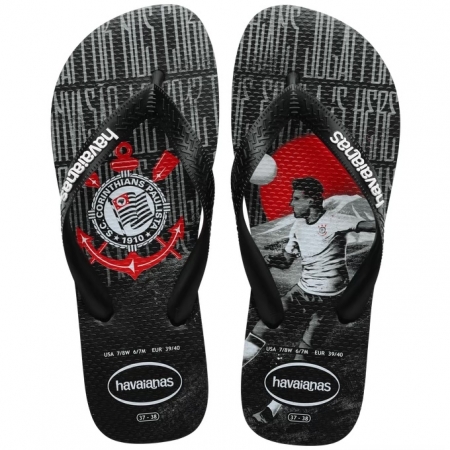 【哈瓦士havaianas】 巴西 人字拖 哈瓦士 男款 Top Times Corintians/黑哥林多人足球