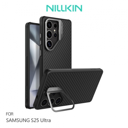 NILLKIN SAMSUNG 三星 GS25 Ultra 纖極碳纖維紋磁吸殼 （鏡框版） 鏡頭加高保護 MagSafe