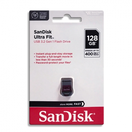SanDisk CZ430 128GB Ultra Fit USB 3.2 最高可達 400MB/s 極緻小巧 高速隨身碟（SD-CZ430-128G）