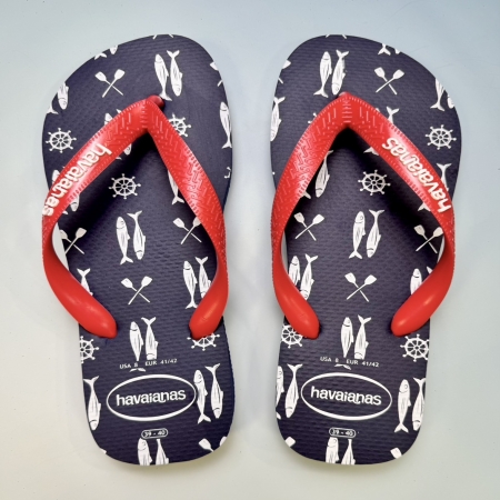 【哈瓦士havaianas】 巴西人字拖  男款 Top nautical/紅帶 #大尺寸