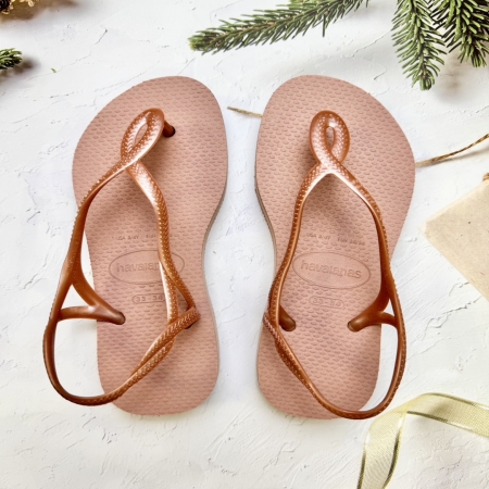 【哈瓦士havaianas】 巴西 人字拖  女款 Luna 涼鞋2cm/粉
