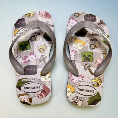 【哈瓦士havaianas】 巴西人字拖  女款 Minecraft/麥塊灰