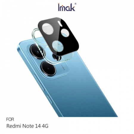 Imak Redmi 紅米 Note 14 4G 鏡頭玻璃貼（一體式）（曜黑版） 奈米吸附 鏡頭貼