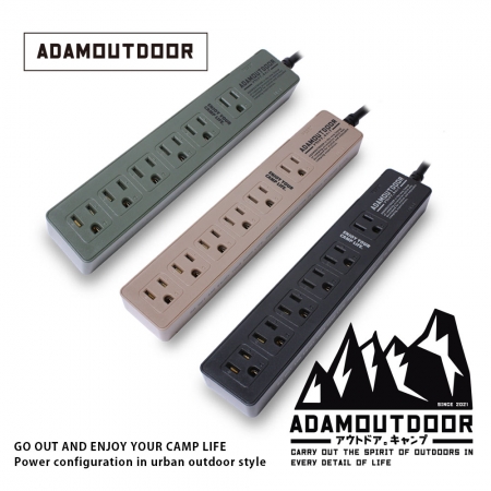 ADAMOUTDOOR｜家用款1切6 延長線1.8M （ ADPW-W31618 ） 