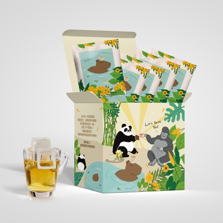 新鳳鳴 動物園午茶時光-濾掛式茶包-深焙桂花烏龍茶 Drip Bag TEA Osmanthus Oolong 水豚君