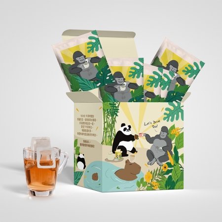新鳳鳴 動物園午茶時光-濾掛式茶包-果香老鐵觀音茶Drip Bag TEA Tieguanyin 大猩猩 （推薦）