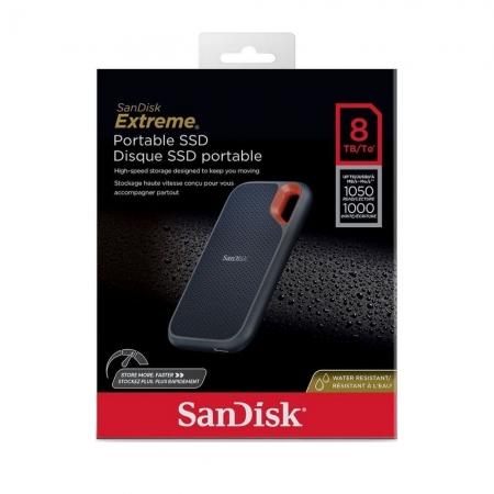 SanDisk 8TB Extreme V2 SSDE61 USB-C 行動固態硬碟 SSD 外接硬碟（SD-SSDE61-8TB）