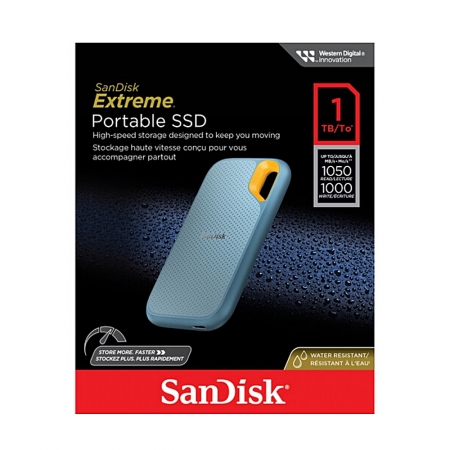 SanDisk 1TB Extreme V2 SSDE61 USB-C 行動固態硬碟 SSD 外接硬碟 天藍色（SD-SSDE61-B-1TB）