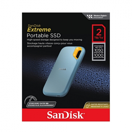 SanDisk 2TB Extreme V2 SSDE61 USB-C 行動固態硬碟 SSD 外接硬碟 天藍色（SD-SSDE61-B-2TB）
