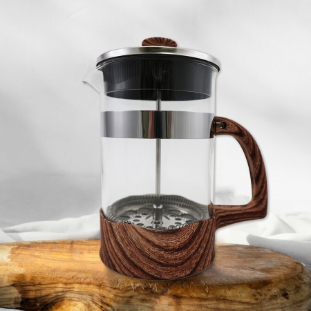 優得岩法耐熱玻璃濾壓壺-800ml-1入
