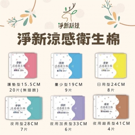 淨新涼感衛生棉-超值大禮包! 買10送10（共20入組） 清新透氣 衛生巾 衛生棉