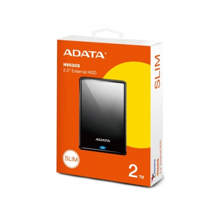 威剛 ADATA HV620S 黑色 2TB USB3.0 2.5吋 輕巧防刮 超輕薄外接式硬碟 行動硬碟 （AD-HV620-K-2TB）