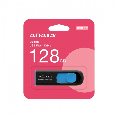 ADATA 威剛 UV128 128GB USB 3.2 高速隨身碟 黑色 公司貨（AD-UV128-128G）