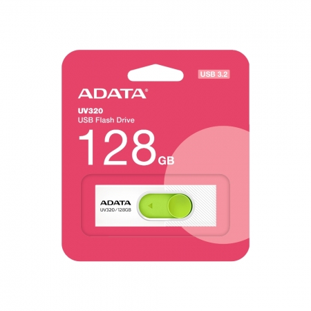 ADATA 威剛 UV320 128GB USB 3.2 高速隨身碟 清新白綠（AD-UV320W-128G）